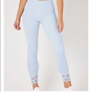 Glyder Cascade Laser Cut Leggings Ice Blue